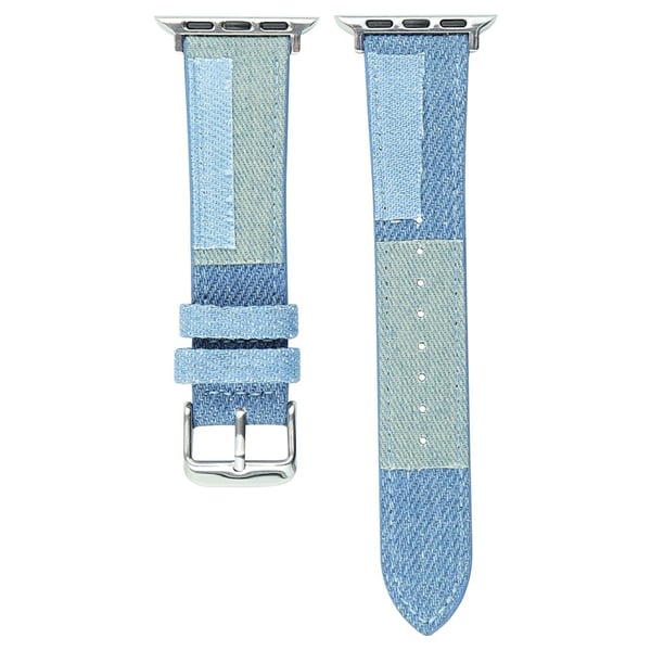 Canvas-klokkerem - Babyblå For Apple Watch Serie 1-5 42 Mm Og 44Mm