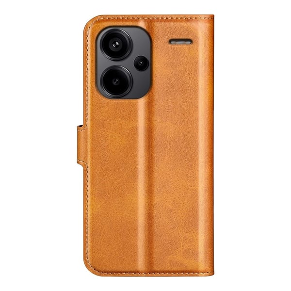 Hållbart konstläder Xiaomi Redmi Note 13 Pro Plus fodral med plånbok - Gul