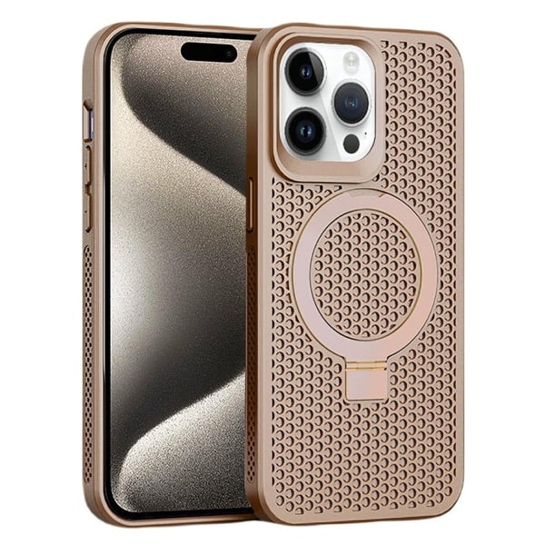 iPhone 15 Pro Max magnetisk etui - Kickstand - Rosa