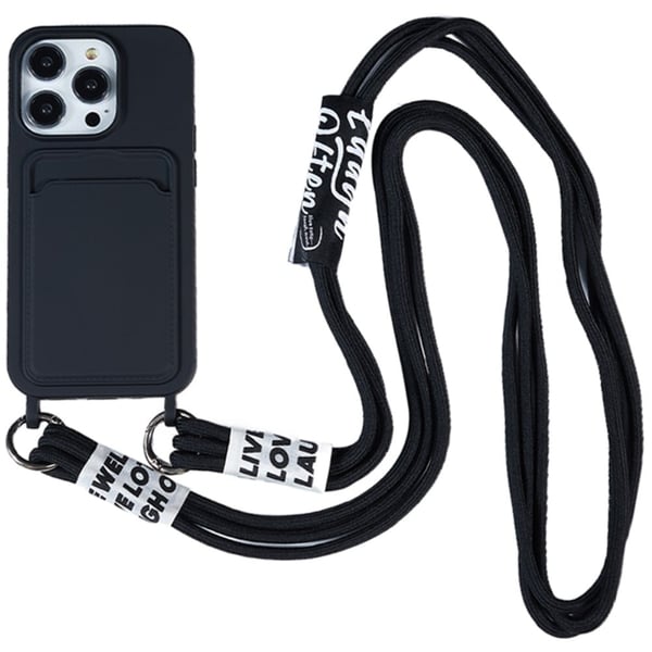 Kortholderveske for iPhone 15 Pro - Svart