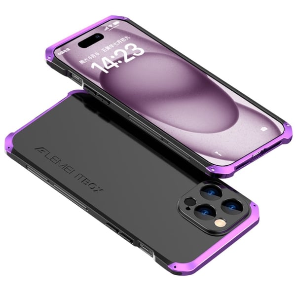 ELEMENT BOX-etui for iPhone 15 Pro - Svart / Lilla