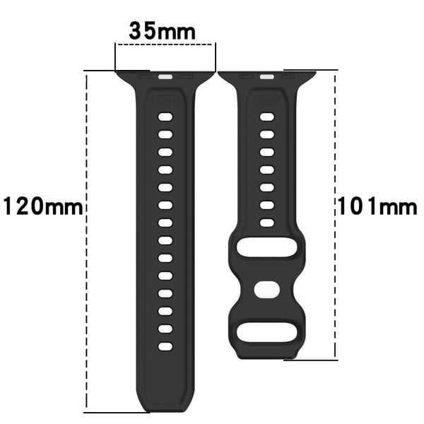Silikon prikkdesignet håndleddsrem for Apple Watch - Mørkegrå