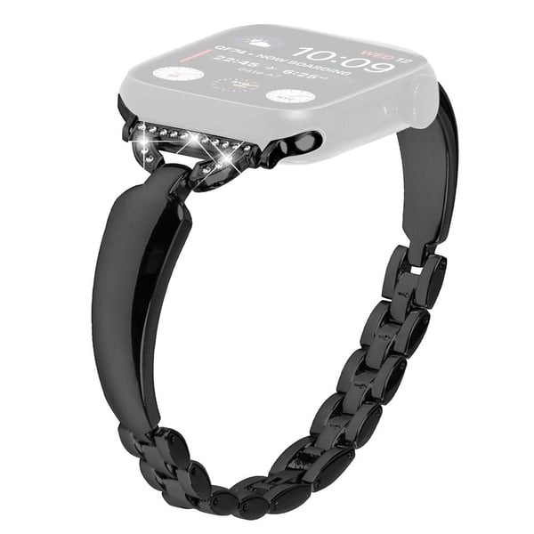 Rhinestone Decor Copper Bracelet - Svart For Apple Watch Series 42Mm 44Mm 45Mm