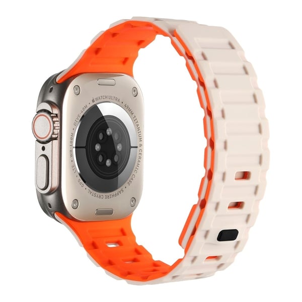 Silikonarmbånd til Apple Watch - Stjernelys + Oransje