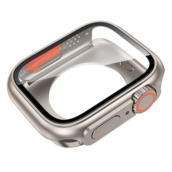 PC-kellokotelo karkaistulla lasilla - Apple Watch Series - Ruusukulta