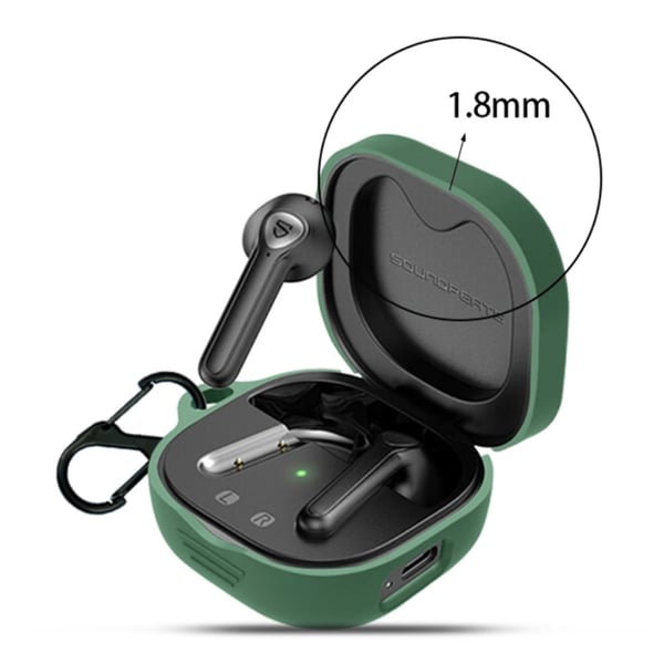 SoundPEATS TrueAir2 silikondeksel med anti-tap-spenne - Svart