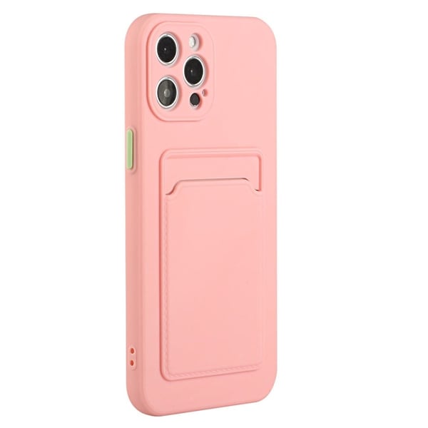 Deksel med Kortholder til iPhone 15 Pro Max - Rosa