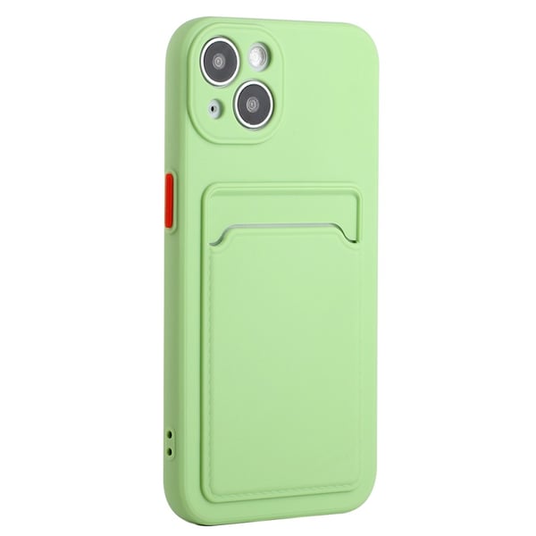 Deksel med Kortholder til iPhone 15 - Matcha Green