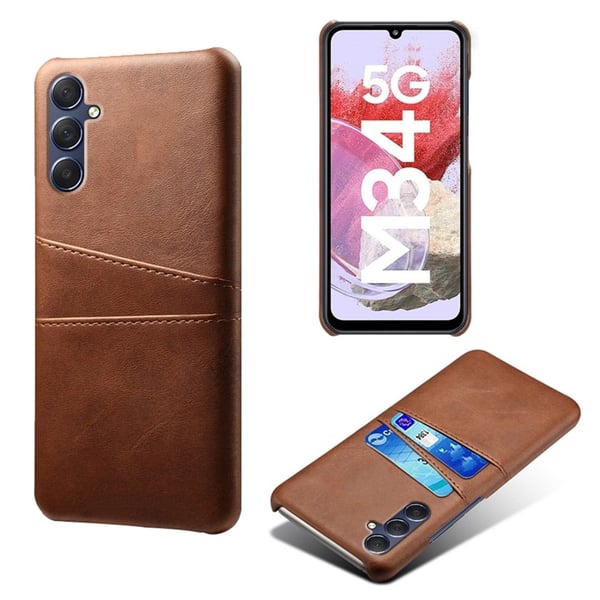 Dual Card Etui Galaxy M34 5g / F34 5g - Brun