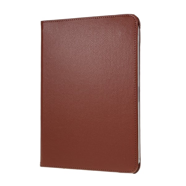 Svart Litchi Skin 360-graders roterende stativdeksel med elastisk bånd for iPad Air (2020/2022) og iPad Pro 11-tommers (2018/2020/2021/2022)
