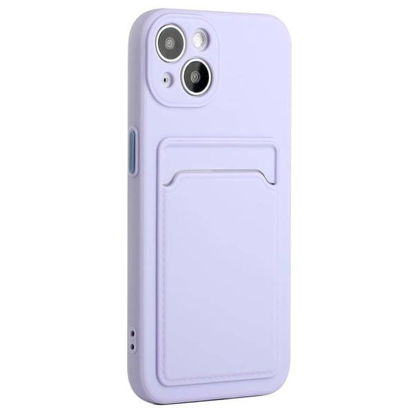 Cover med Kortholder til iPhone 15 Plus - Lilla