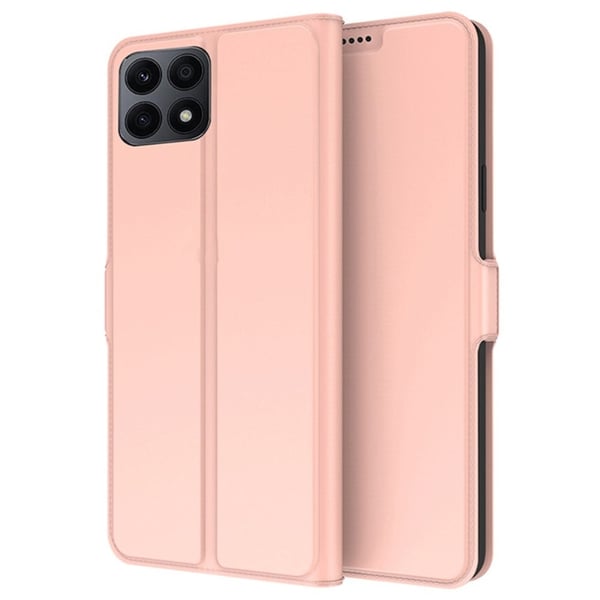 Glatt og tynt premium PU-skinnetui for Honor X8a - Rose Gull