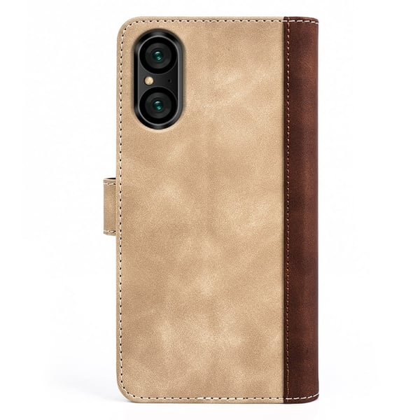 Tofarget lærdeksel for Sony Xperia 5 V - Gul