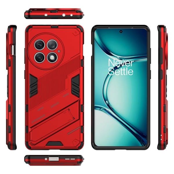 Shockproof Hybrid Deksel med A Modern Touch til OnePlus Ace 2 Pro 5g - Rød