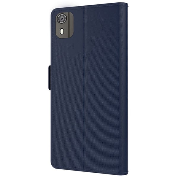 Phone Etui med Make-up Mirror og Slick Design til Nokia C02 - Blå