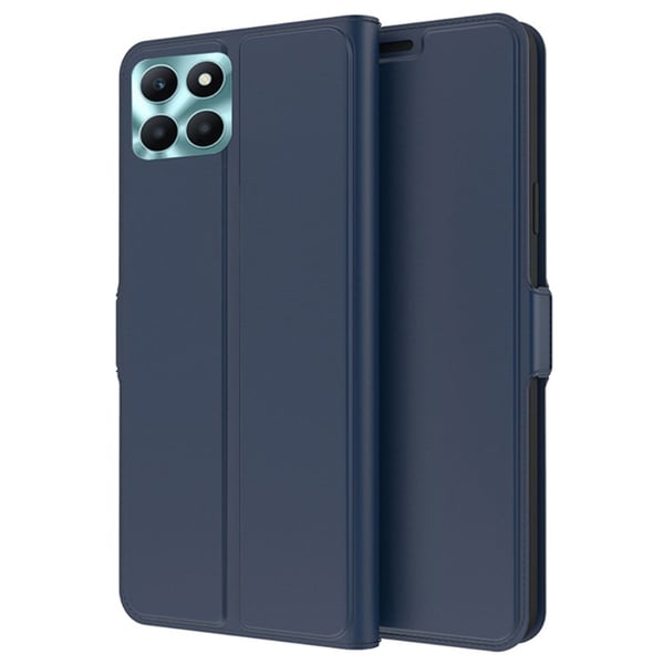 Sileä ja ohut premium-PU-nahkakotelo Honor X6a - Sininen