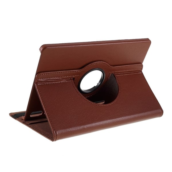 Samsung Galaxy Tab S9 / S8 Tablet Case pyörivällä jalustalla - Ruskea Kuminauhalla