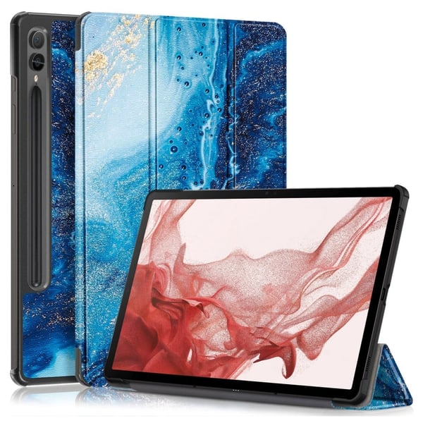 Samsung Galaxy Tab S9 Plus Tri-fold stativveske - Bølge Samsung Galaxy Tab S9 Plus Tri-fold stativveske - Bølge