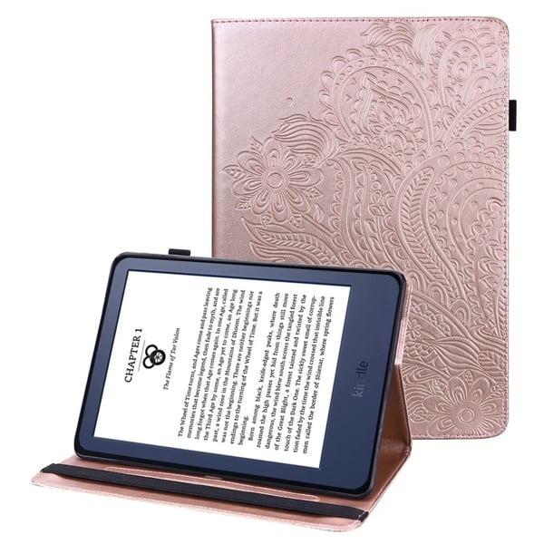 Rødt leseretui med kortholder til Amazon Kindle Paperwhite 6 (2022)