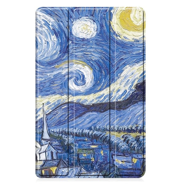 Samsung Galaxy Tab A9 Tri-fold Stand Tablet Leather Case - Stjernehimmel
