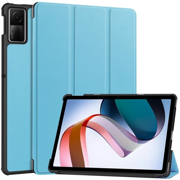 Sort Tri-fold læderstativ-etui til Xiaomi Redmi Pad SE Sort Tri-fold læderstativ-etui til Xiaomi Redmi Pad SE