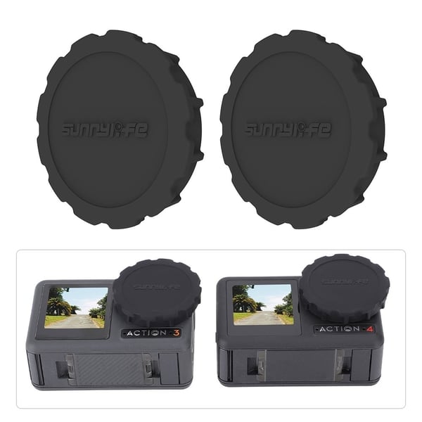 2 pieces DJI Osmo Action 3/4 Sports Camera Silicone Lens Covers