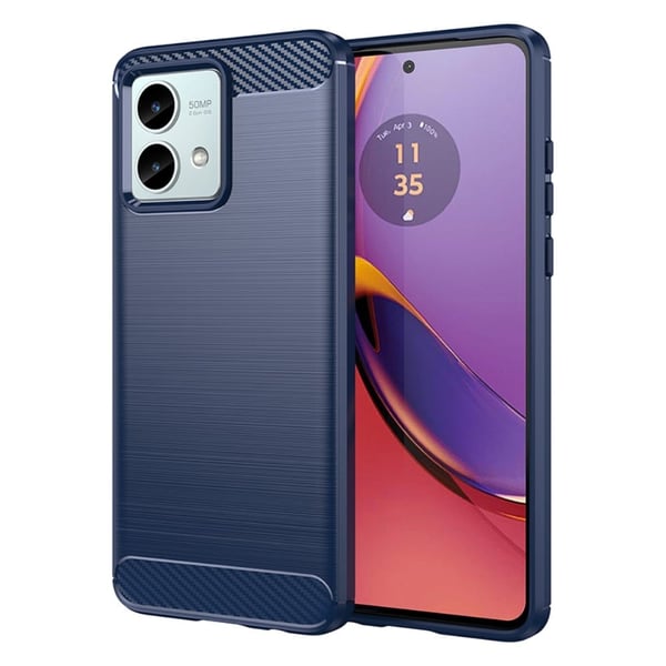 Carbon Flex Etui Motorola Moto G84 5g - Blå
