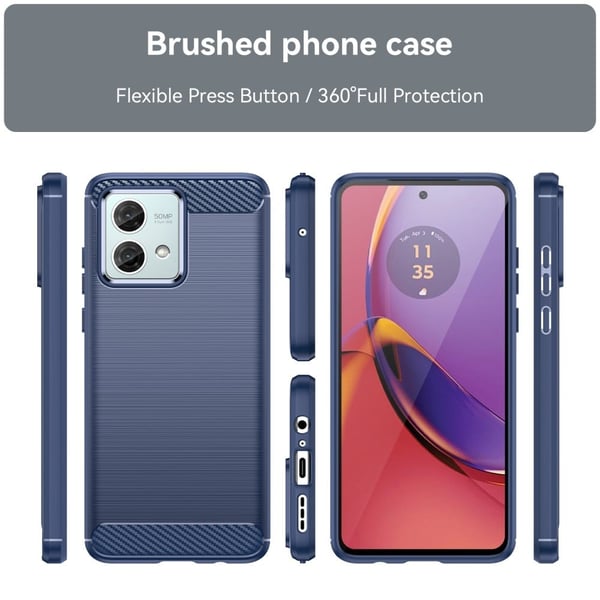 Carbon Flex Etui Motorola Moto G84 5g - Blå