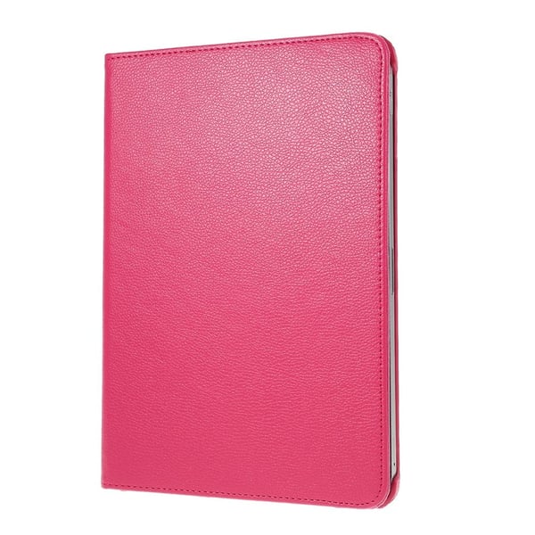 Svart Litchi Skin 360-graders roterende stativdeksel med elastisk bånd for iPad Air (2020/2022) og iPad Pro 11-tommers (2018/2020/2021/2022)