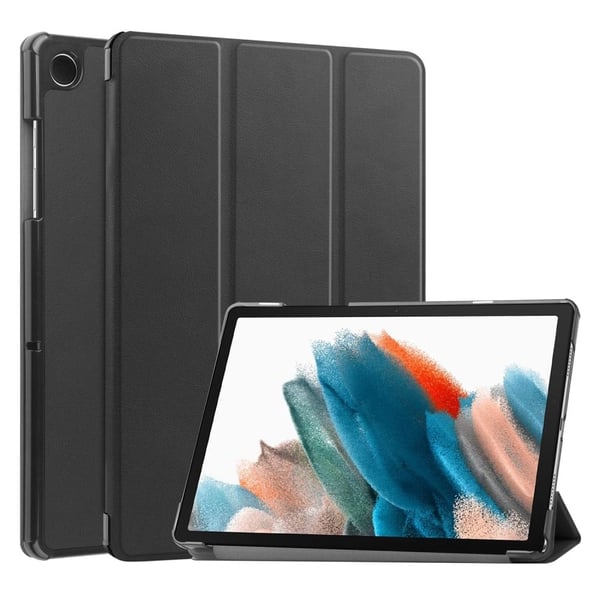 Svart Tri-fold läderfodral för Samsung Galaxy Tab A9
