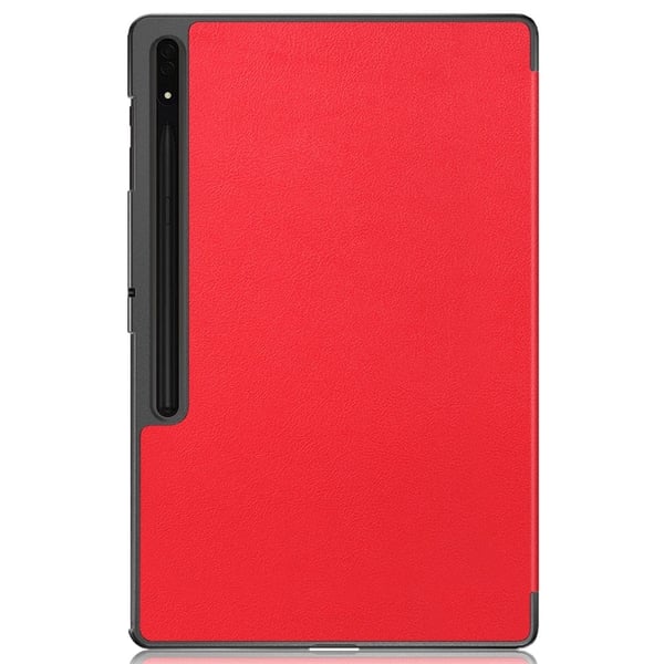 Svart lærveske til Samsung Galaxy Tab S9 Ultra SM-X910 M-X916B SM-X918U med trefoldig stativ