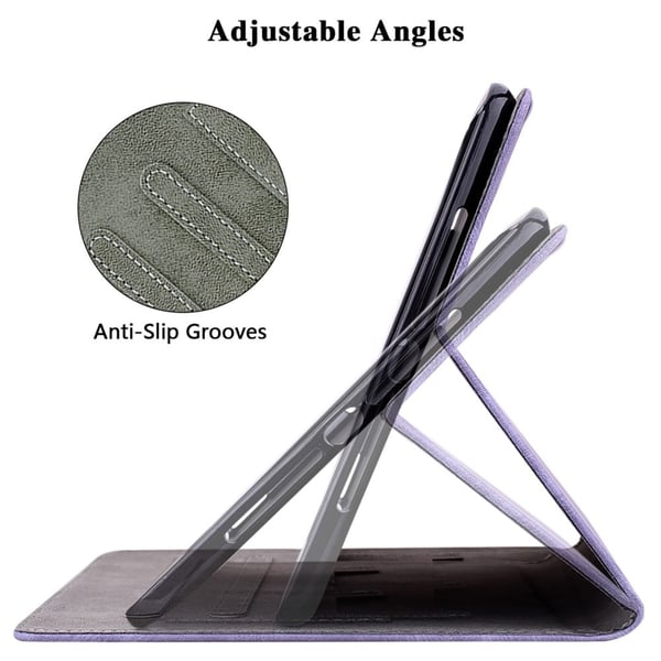Samsung Galaxy Tab S9/S9 FE Stand Folio Tablet Case Mørkeblåt lædercover med sødt tigermønster og kortholder