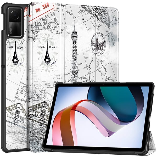 Xiaomi Redmi Pad SE Lærveske til nettbrett med trefoldig stativ - Vintage-Tårn