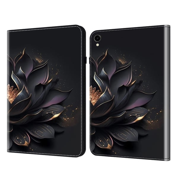 Samsung Galaxy Tab S9 / S9 FE Tablet-etui i læder - Lilla Lotus