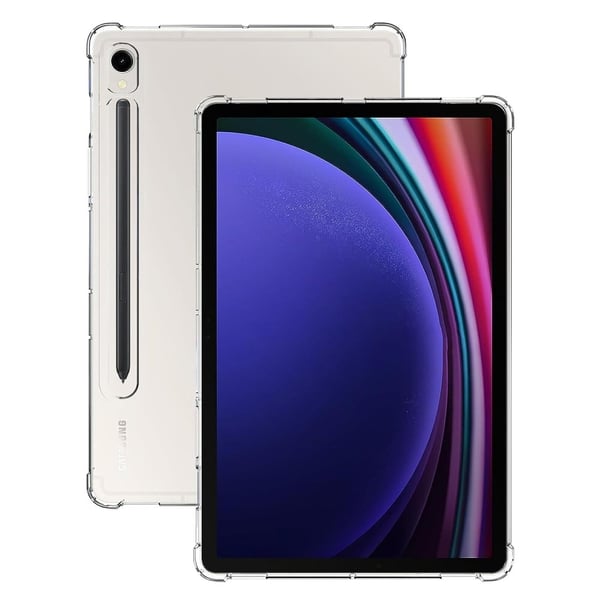 Transparent Silicone Cover for Samsung Galaxy Tab S9 with Reinforced Corners
