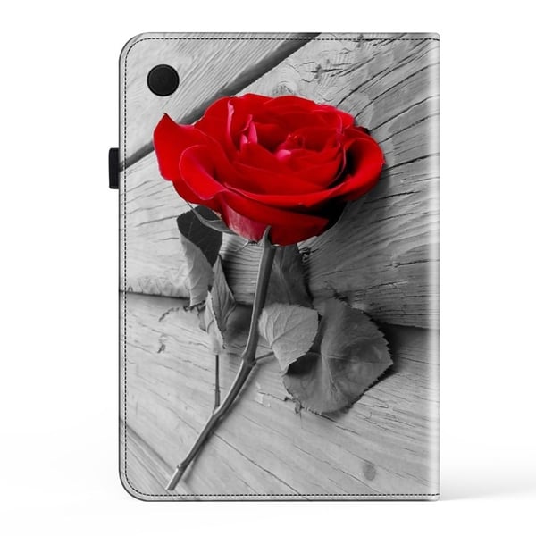 Samsung Galaxy Tab A9 Plus Stødsikkert etui med elastisk båndlukning og mønstertryk - Rose