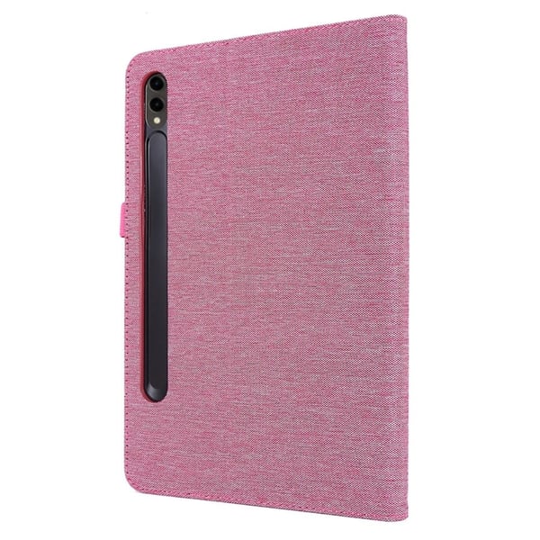 Svart Samsung Galaxy Tab S9 Ultra-etui med tøystruktur og kortholder