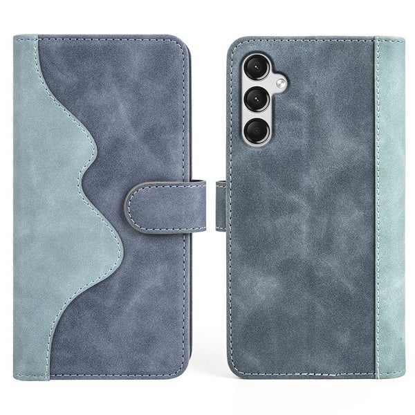 Tofarget lærdeksel for Samsung Galaxy A25 - Blå Tofarget lærdeksel for Samsung Galaxy A25 - Blå