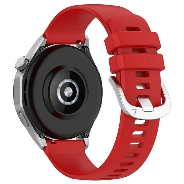 Huawei Watch GT 4 41 mm / Garmin Venu 3S 18 mm klokkerem Flytende silikonarmbånd med stålspenne - Rød