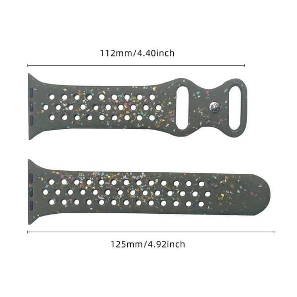 Silikonarmbånd Apple Watch Universal 49mm/45mm/42mm Mønsterklokkerem - Grønn
