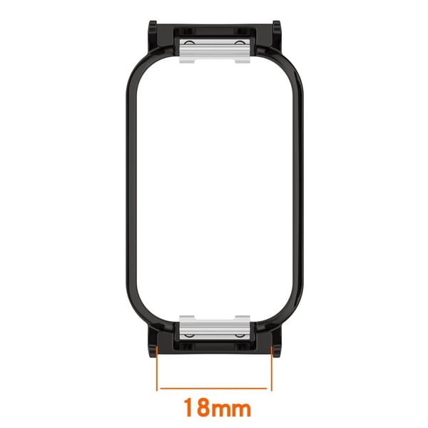 Xiaomi Smart Band 8 Active / Redmi Smart Band 2 Klokkeveske Sinklegeringsramme fungerer med 18 mm klokkearmbånd - Sølv