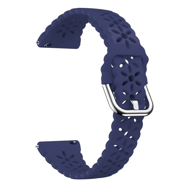 Samsung Galaxy Watch Universal Silikonarmbånd 20 mm klokkerem - Midnattsblå Samsung Galaxy Watch Universal Silikonarmbånd 20 mm klokkerem - Midnattsblå