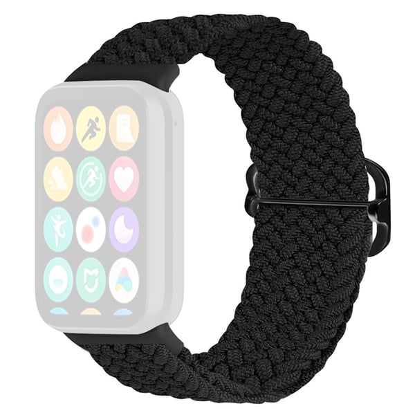 Xiaomi Smart Band 8 Pro Nylonklokkebånd Justerbart vevd armbånd - Svart