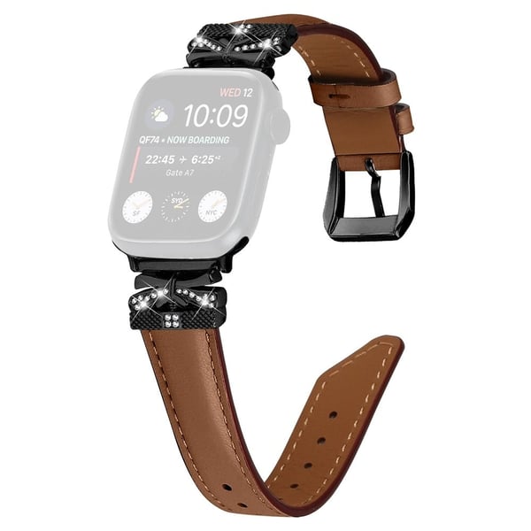 Svart spenneklokkearmbånd Apple Watch Series Universal 41mm/40mm/38mm - Brun