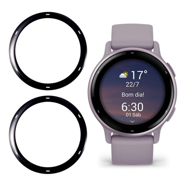 2Pcs / Pack Garmin Vivoactive 5 katsella näytönsuojain kupla vapaa HD elokuva