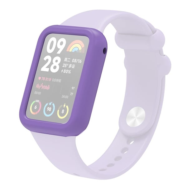 Xiaomi Smart Band 8 Pro Mykt silikonetui Støtsikkert Smart Watch Frame Deksel - Lilla