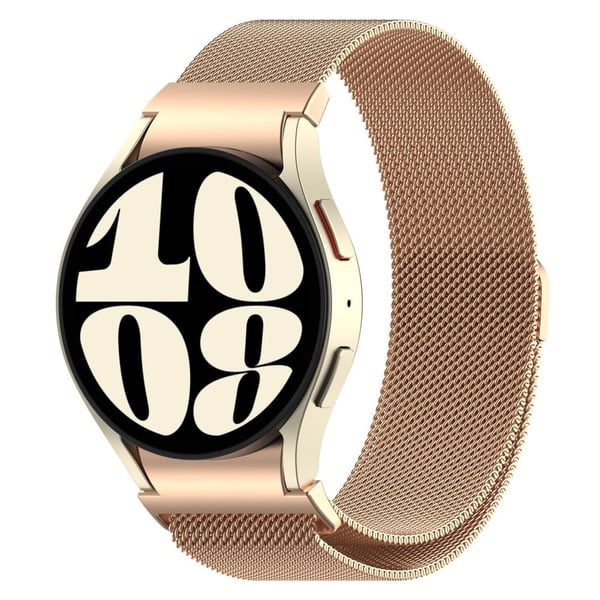 Samsung Galaxy Watch Universal 20 mm hurtigutløserrem i rustfritt stål - Rose Gull