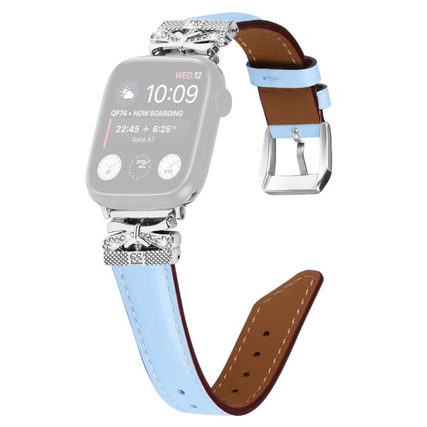 Apple Watch Series Universal 41 mm/40 mm/38 mm-klokkerem med sølvspenne - Blå
