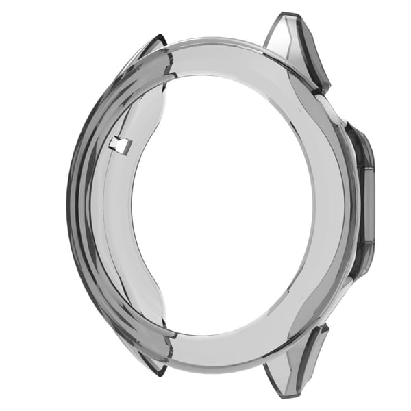 Huawei Watch GT 4 46 mm beskyttende ramme med fleksibel, uthult anti-fall-klokkeveske - Gjennomsiktig Svart