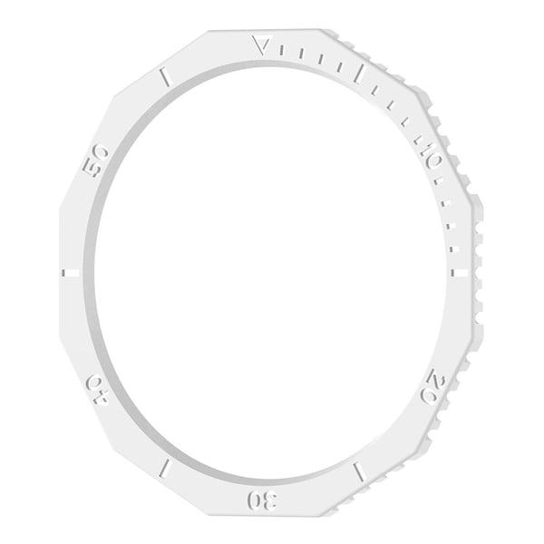 Støtsikkert deksel til Samsung Galaxy Watch6 Classic 43 mm Rhombus Smartwatch Bezel Ringdeksel - Hvit